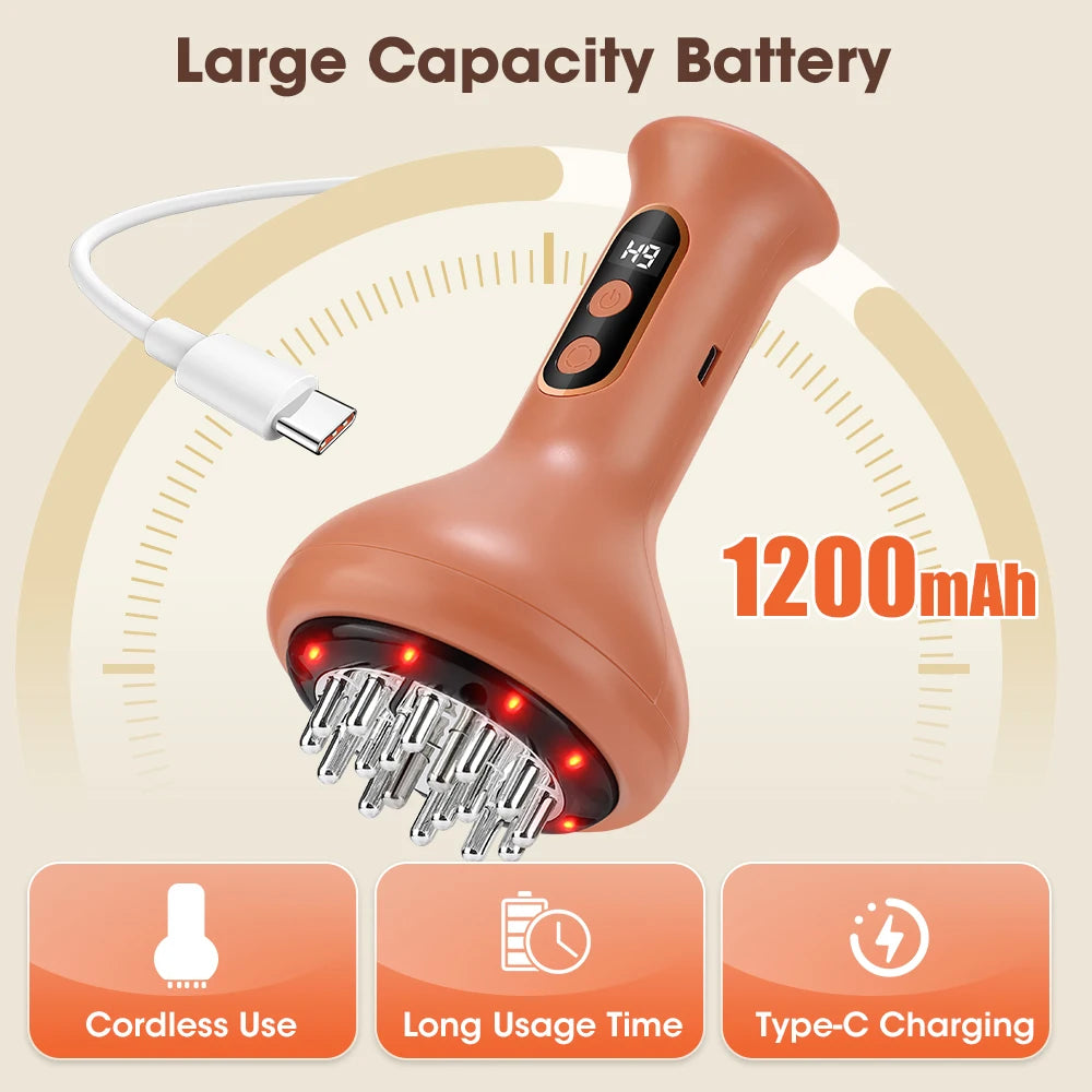Electric Cupping and Scraping Massager with Heat and Vibration