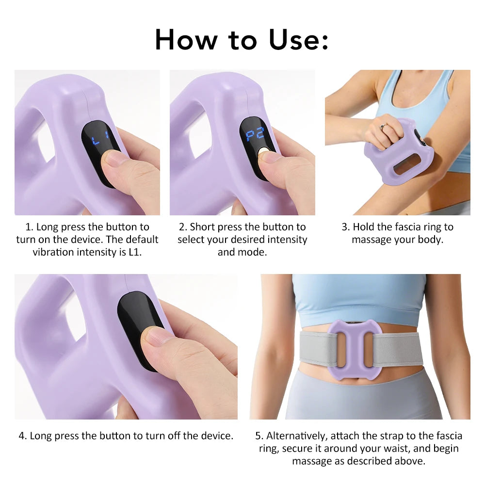 Electric Vibration Fascia Massage Ring for Full Body Relaxation and Recovery - 14