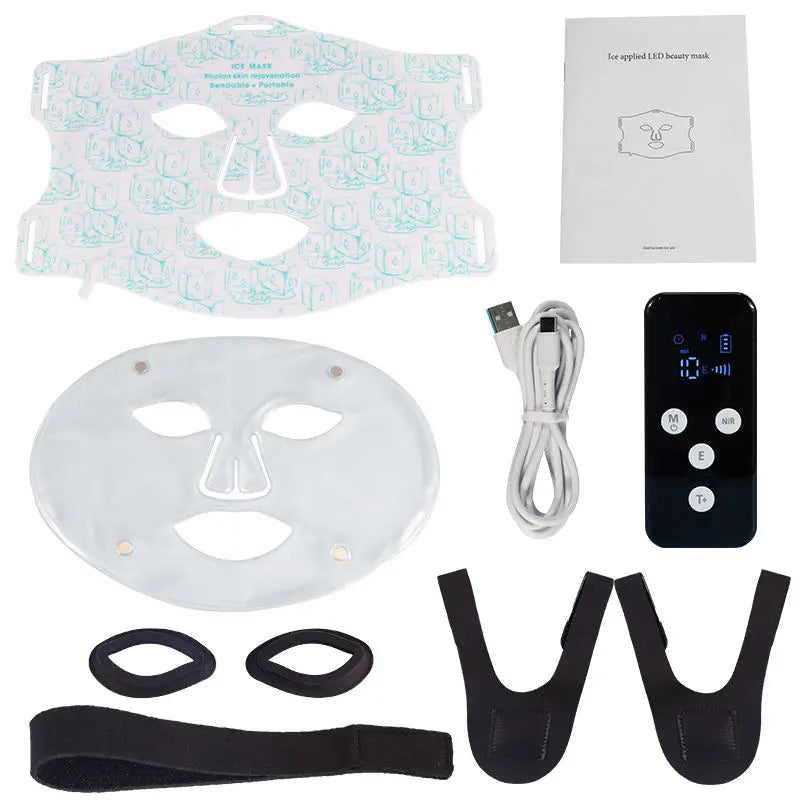 LED Red Light Therapy Face Mask with Cooling Gel for Skin Rejuvenation - 15