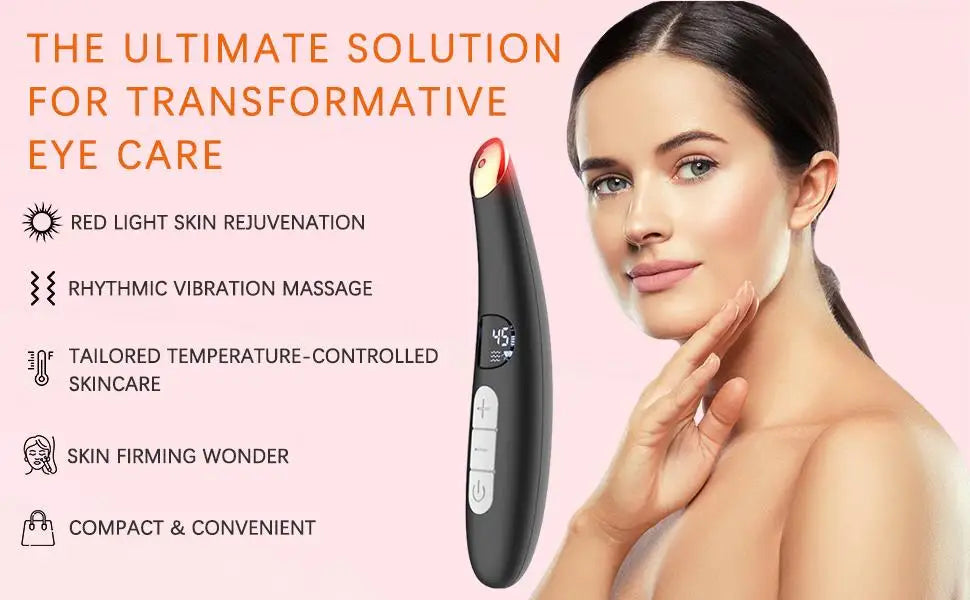 3-in-1 Heated Eye Wand for Dark Circles, Puffiness and Skin Rejuvenation