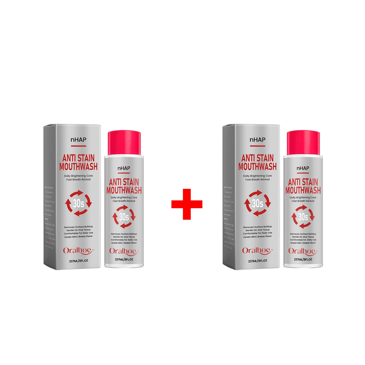 Anti-Stain Whitening Mouthwash for Fresh Breath and Plaque Removal