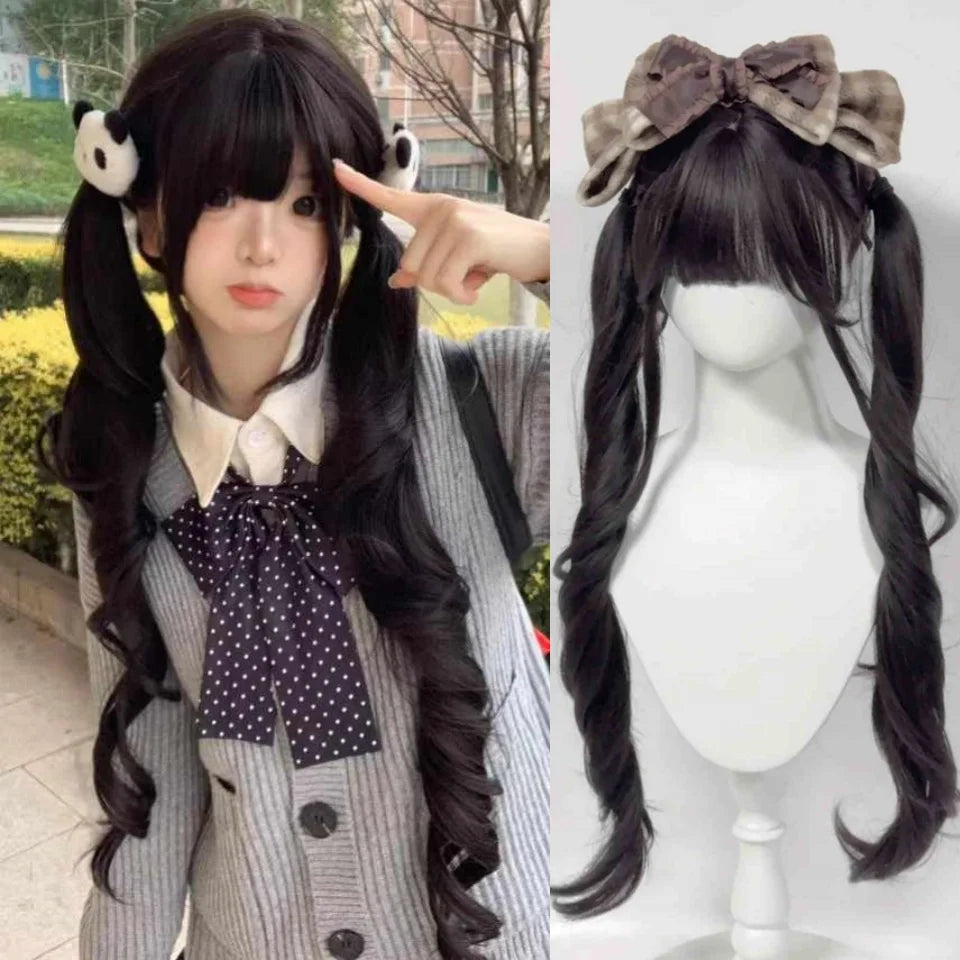 Long Wavy Blonde Cosplay Wig with Bangs - 52