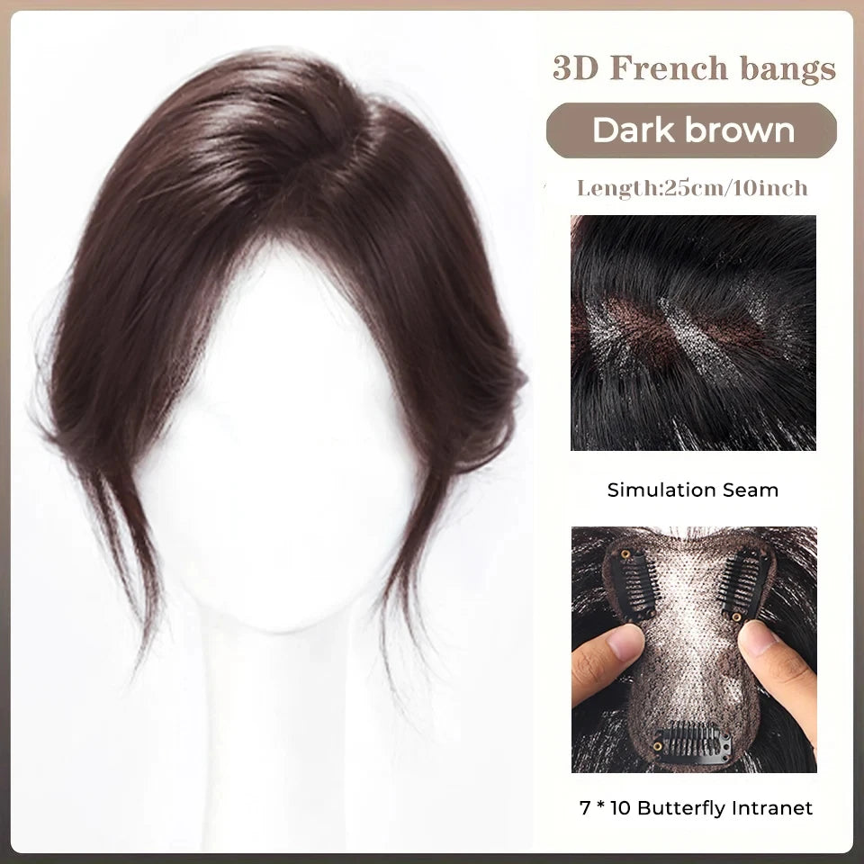 Clip-In Hair Topper Bangs Extension for Natural Volume and Style - 39