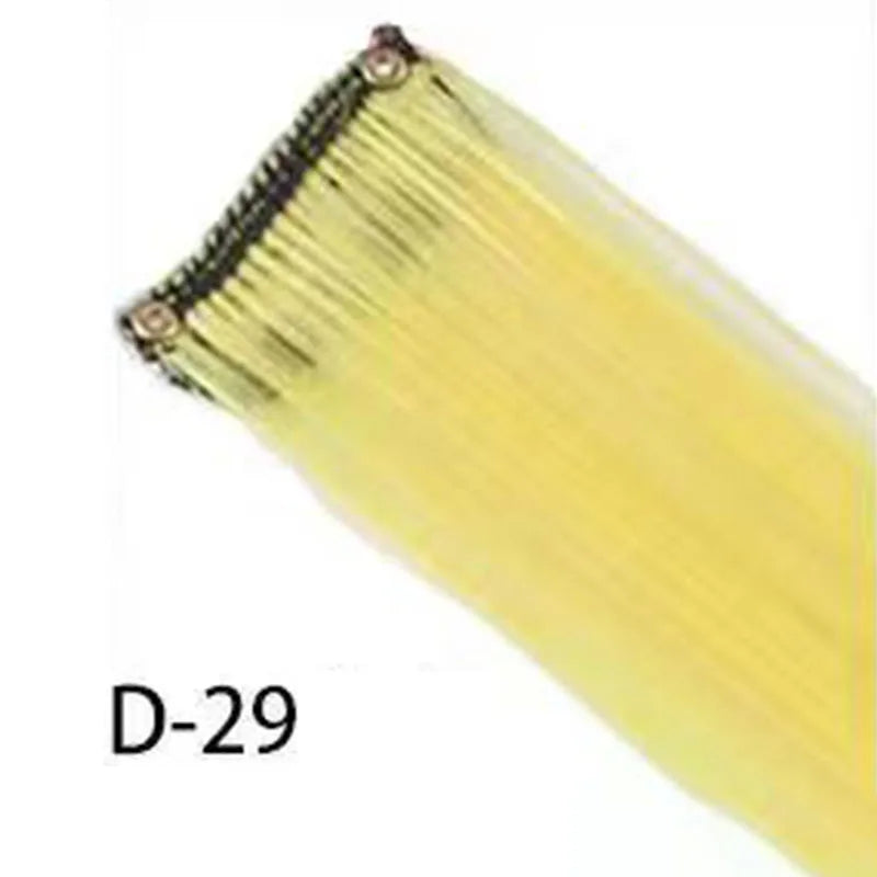 10pc Clip-In Colored Synthetic Hair Extensions for Instant Highlights