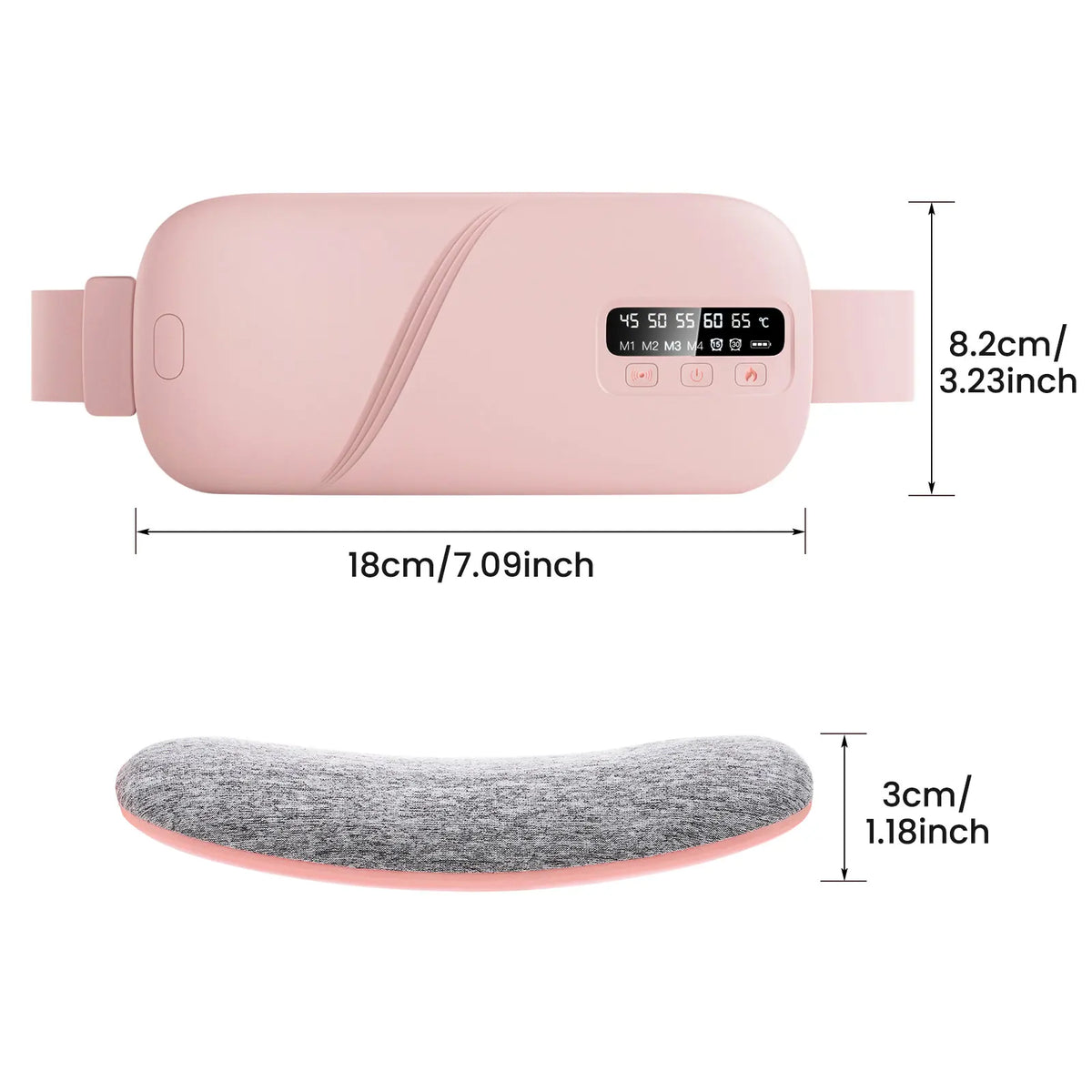 Portable Cordless Heating Pad with Vibration Massage for Period Cramps