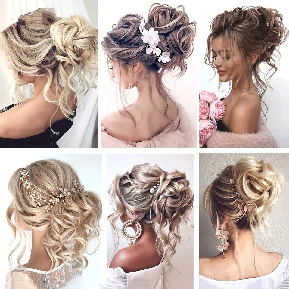 Messy Curly Hair Bun Scrunchie for Instant Volume - 6