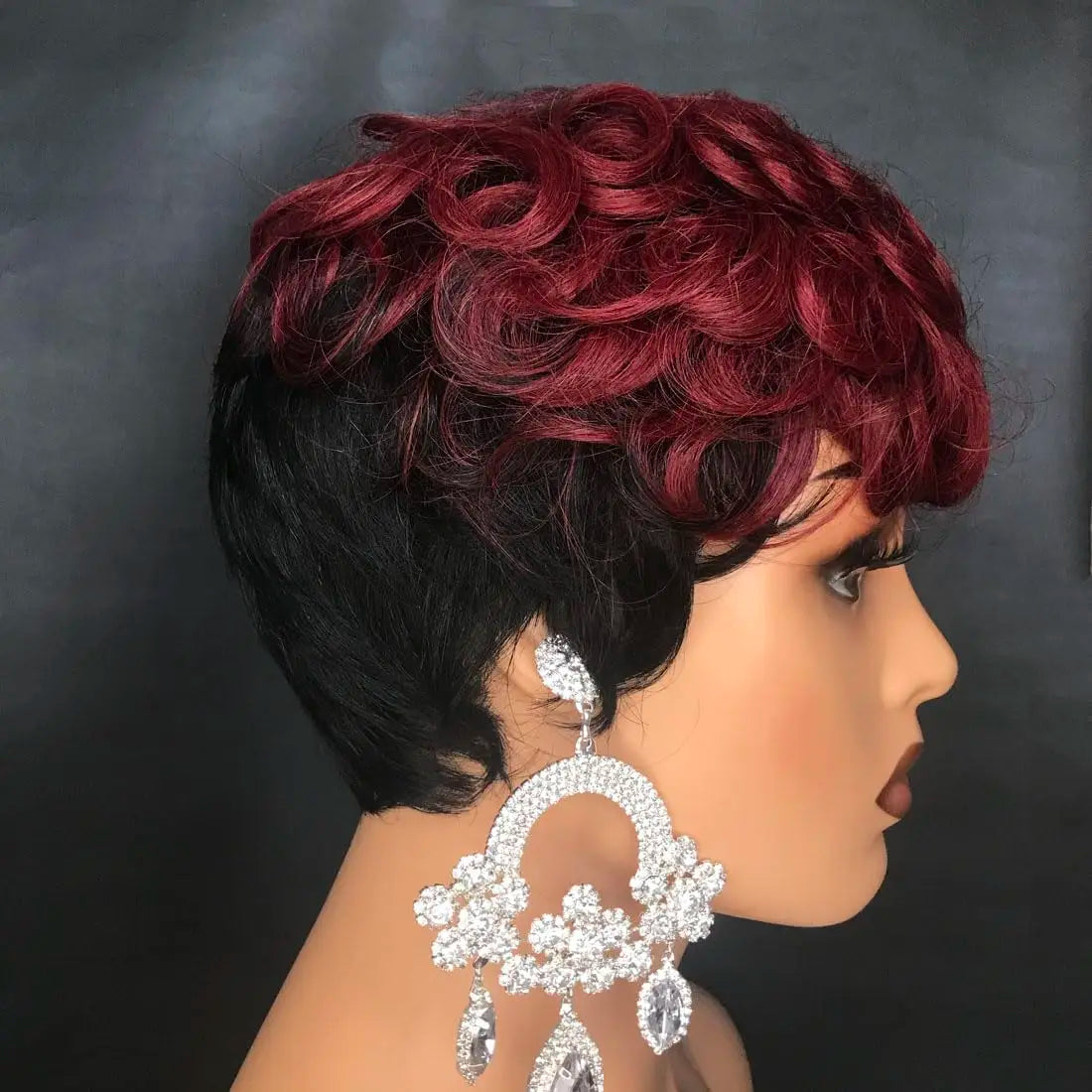 Short Curly Pixie Cut Wig for Women - 23