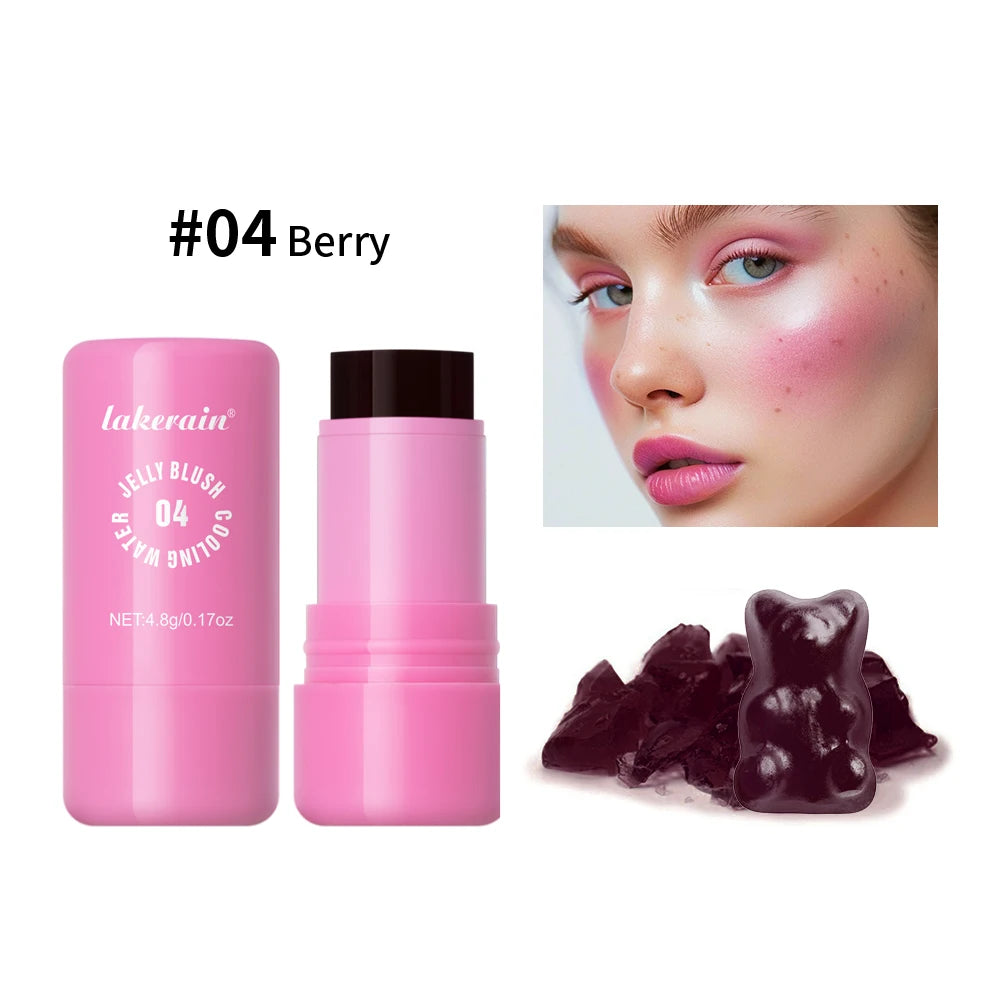 Cooling Water Jelly Blush Stick for Long Lasting Natural Lip and Cheek Tint