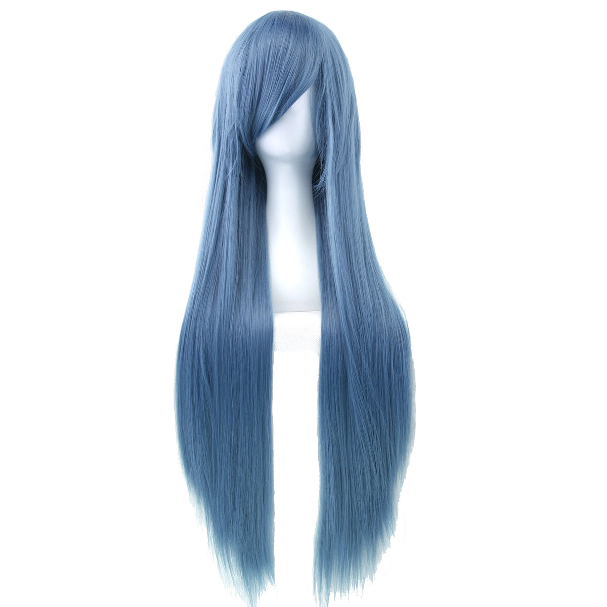 Long Straight Navy Blue Cosplay Wig for Anime Costumes and Halloween