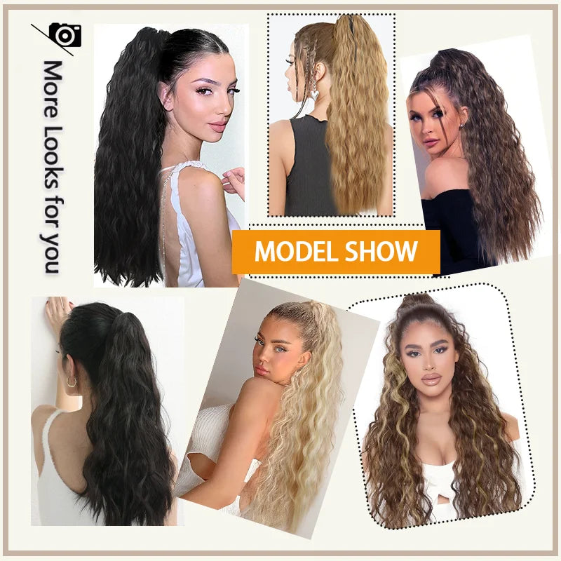 Wavy Synthetic Ponytail Extension for Instant Hair Volume