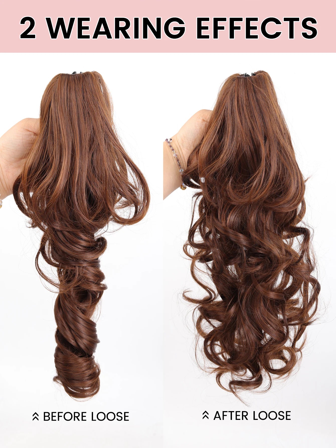 16-Inch Curly Claw Clip Ponytail Hair Extension - 11