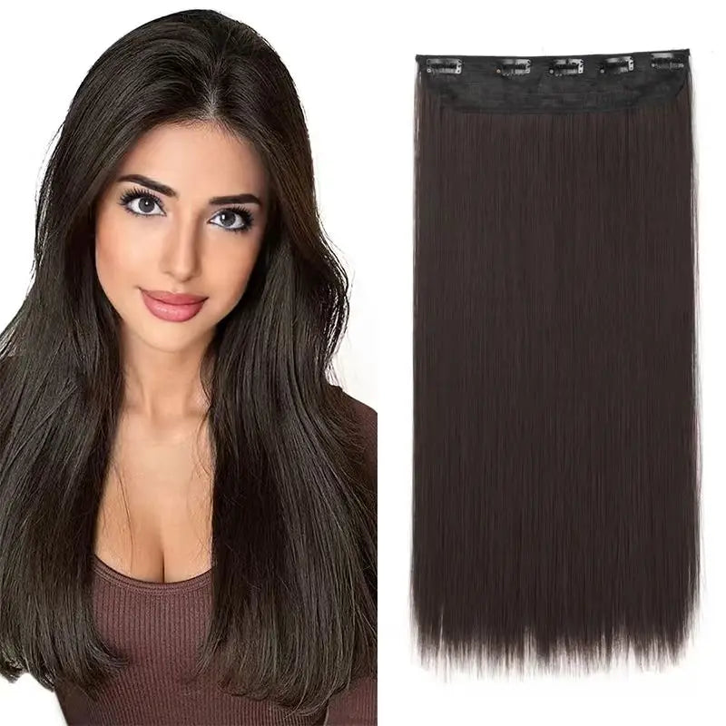Long Straight Clip-in Hair Extensions for Instant Length and Volume