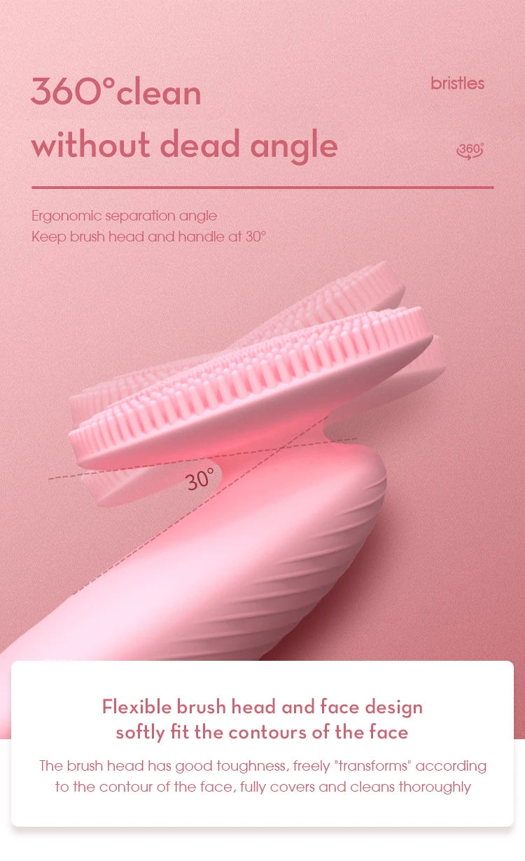 Electric Silicone Face Cleansing Brush for Deep Pore Exfoliation