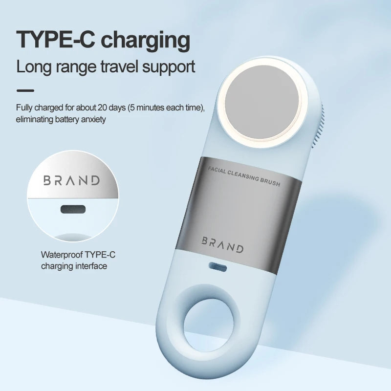 Heated and Cooling Facial Cleansing Brush for Deep Skin Exfoliation - 4