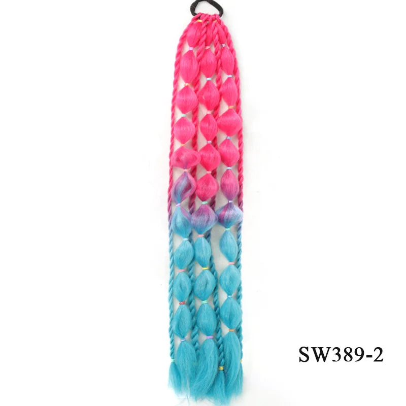 Ombre Bubble Braid Ponytail Extension for Girls