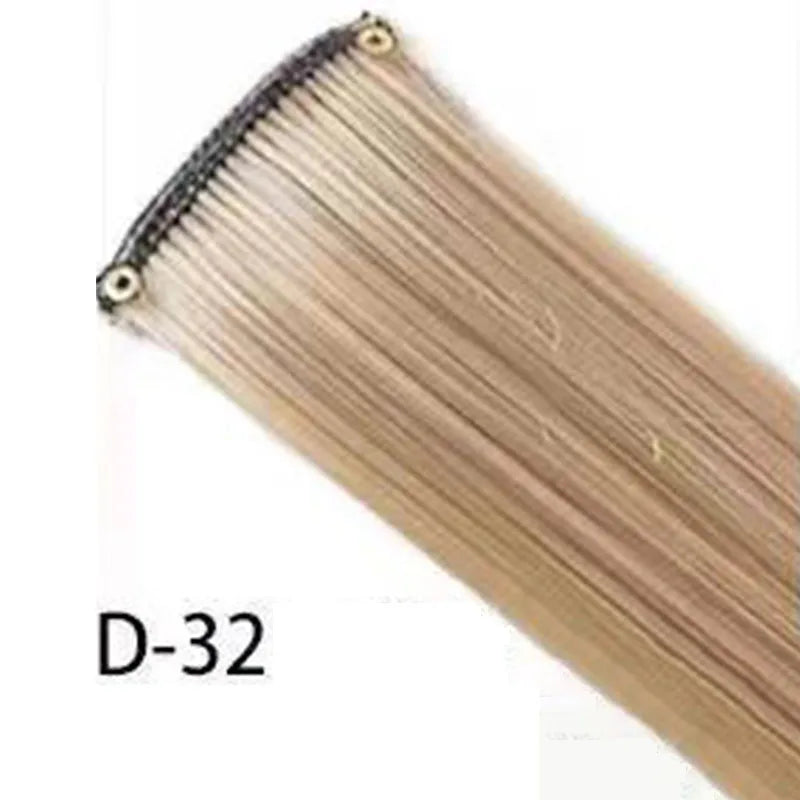 10pc Clip-In Colored Synthetic Hair Extensions for Instant Highlights - 12