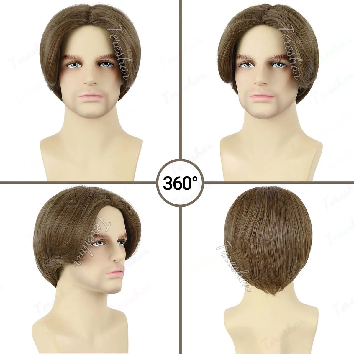 Short Straight Layered Men's Wig for Cosplay and Daily Parties