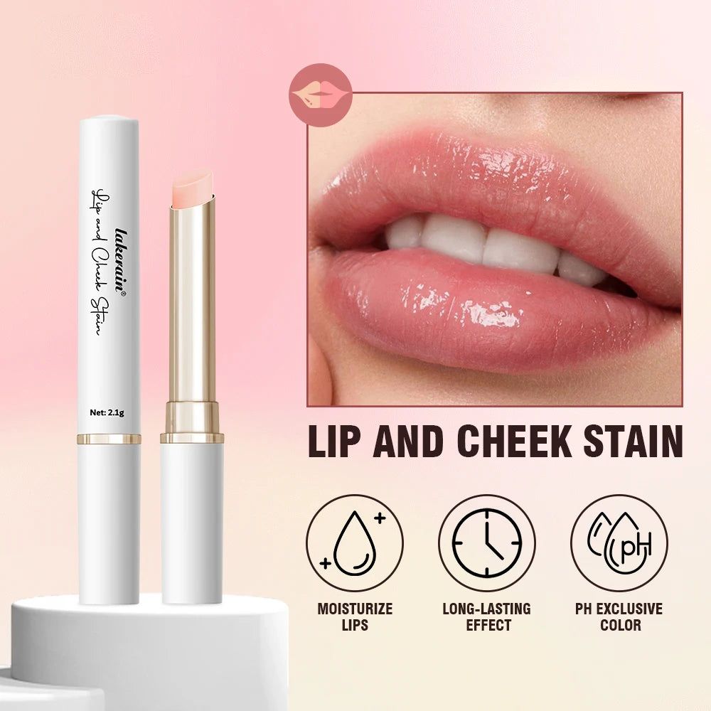 pH-Activated Color-Changing Lip and Cheek Stain Moisturizing Balm