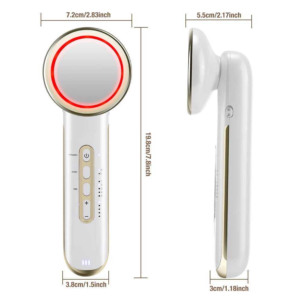 Ultrasonic EMS Body Slimming and Facial Lifting Beauty Massager Device - 10