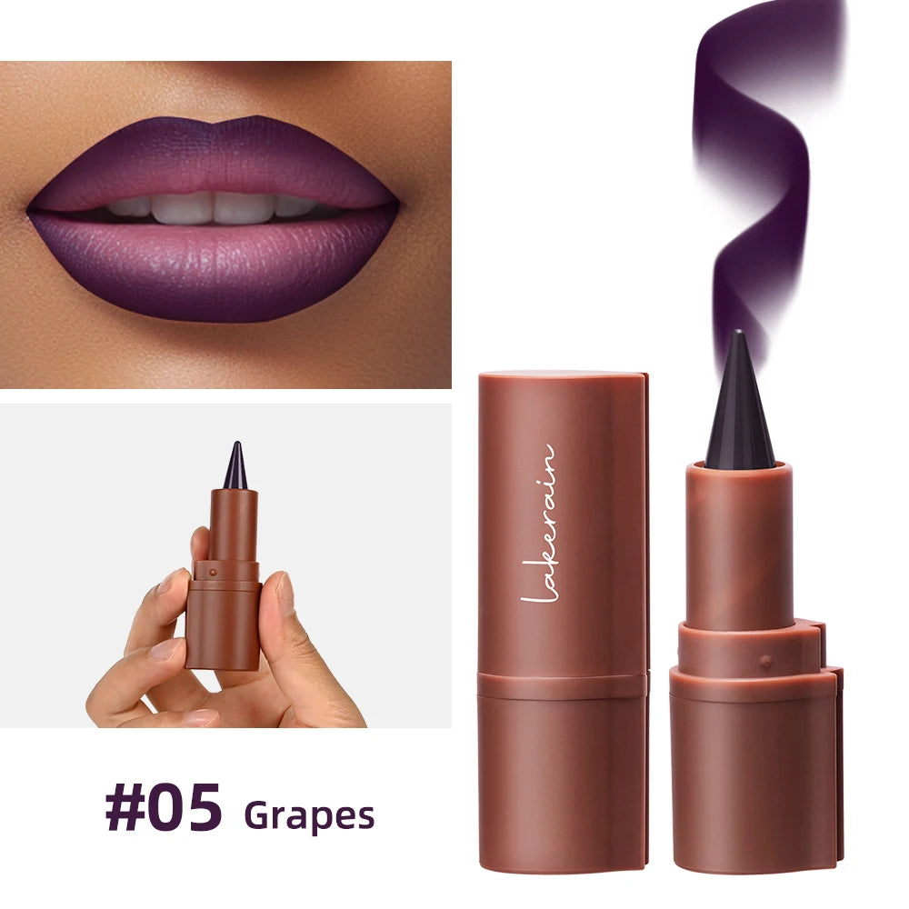 2-in-1 Waterproof Matte Lipstick and Lip Liner Crayon for All-Day Wear