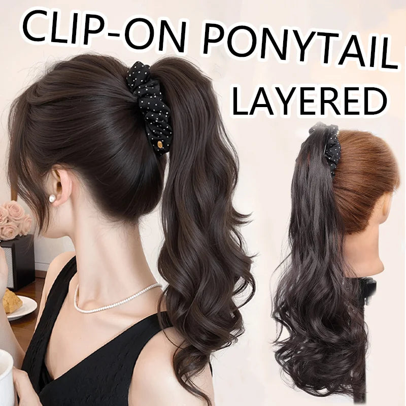 14-Inch Wavy Claw Clip Ponytail Hair Extension