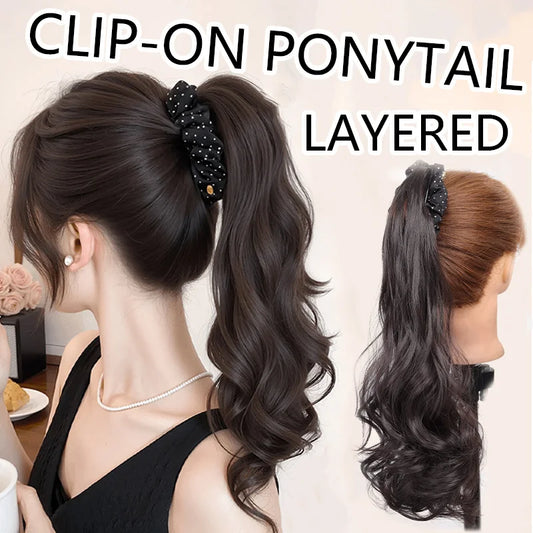 14-Inch Wavy Claw Clip Ponytail Hair Extension