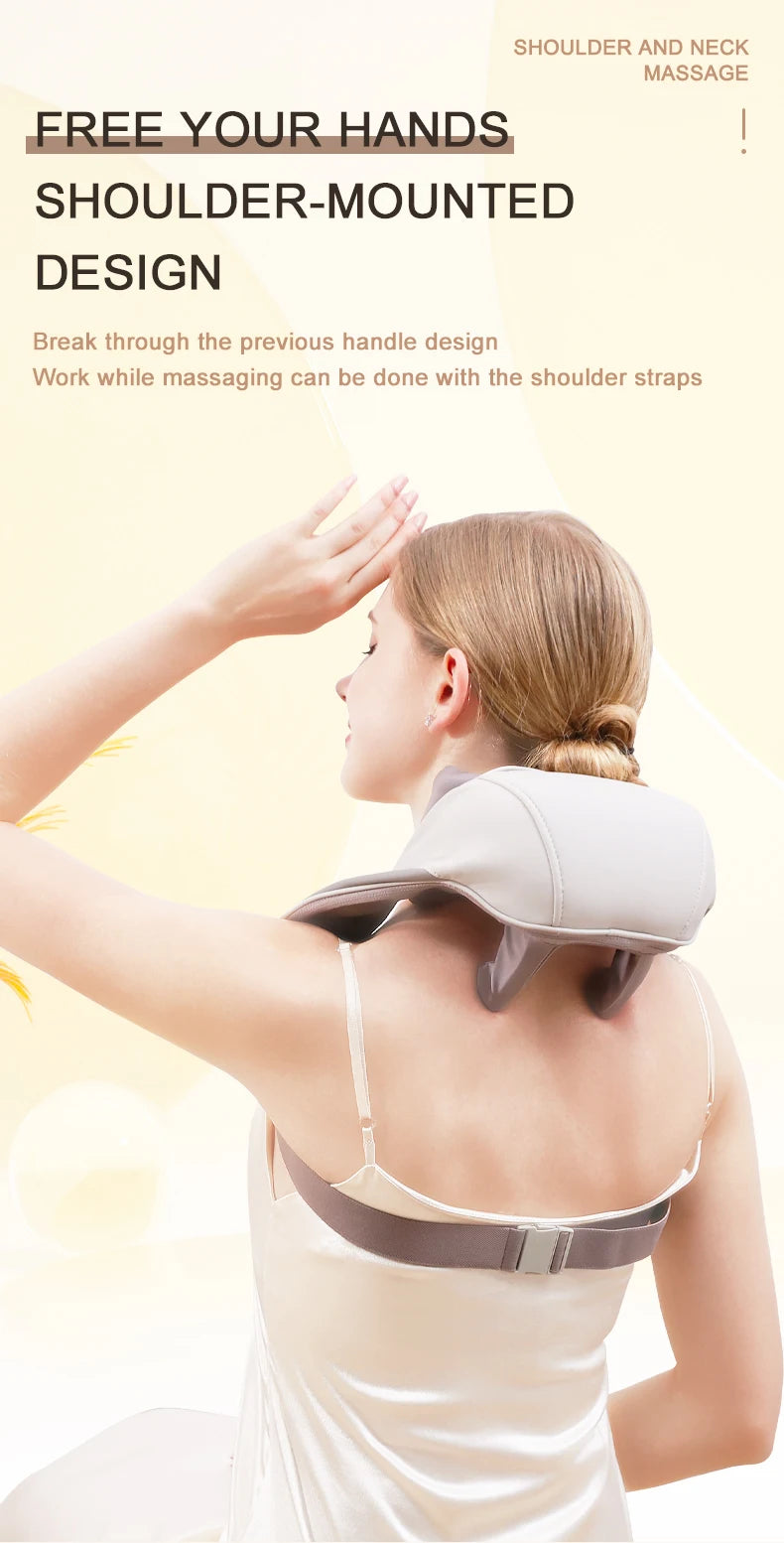 Wireless 6D Neck and Shoulder Massage Pillow with Deep Tissue Heat Therapy - 12