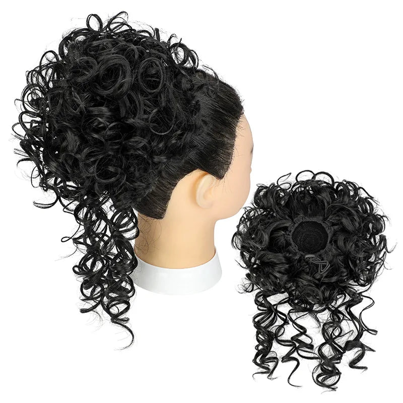 Curly Messy Bun Hair Extension with Drawstring for Instant Volume - 53