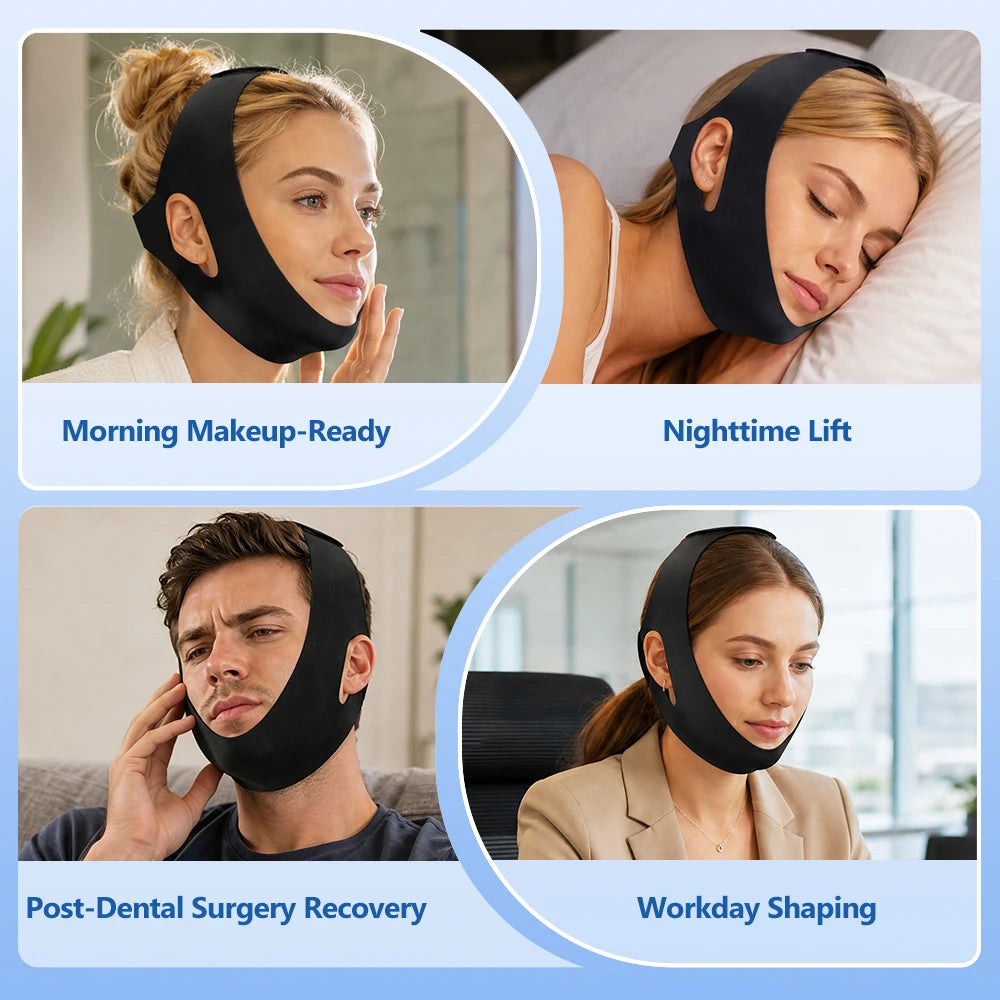 Hot and Cold V-Line Face Lifting Bandage for Jaw Relief and Firming - 12