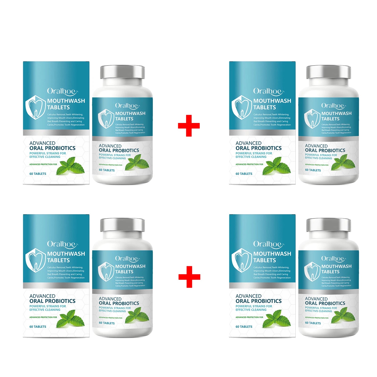 Probiotic Teeth Whitening Mouthwash Tablets for Fresh Breath - 15