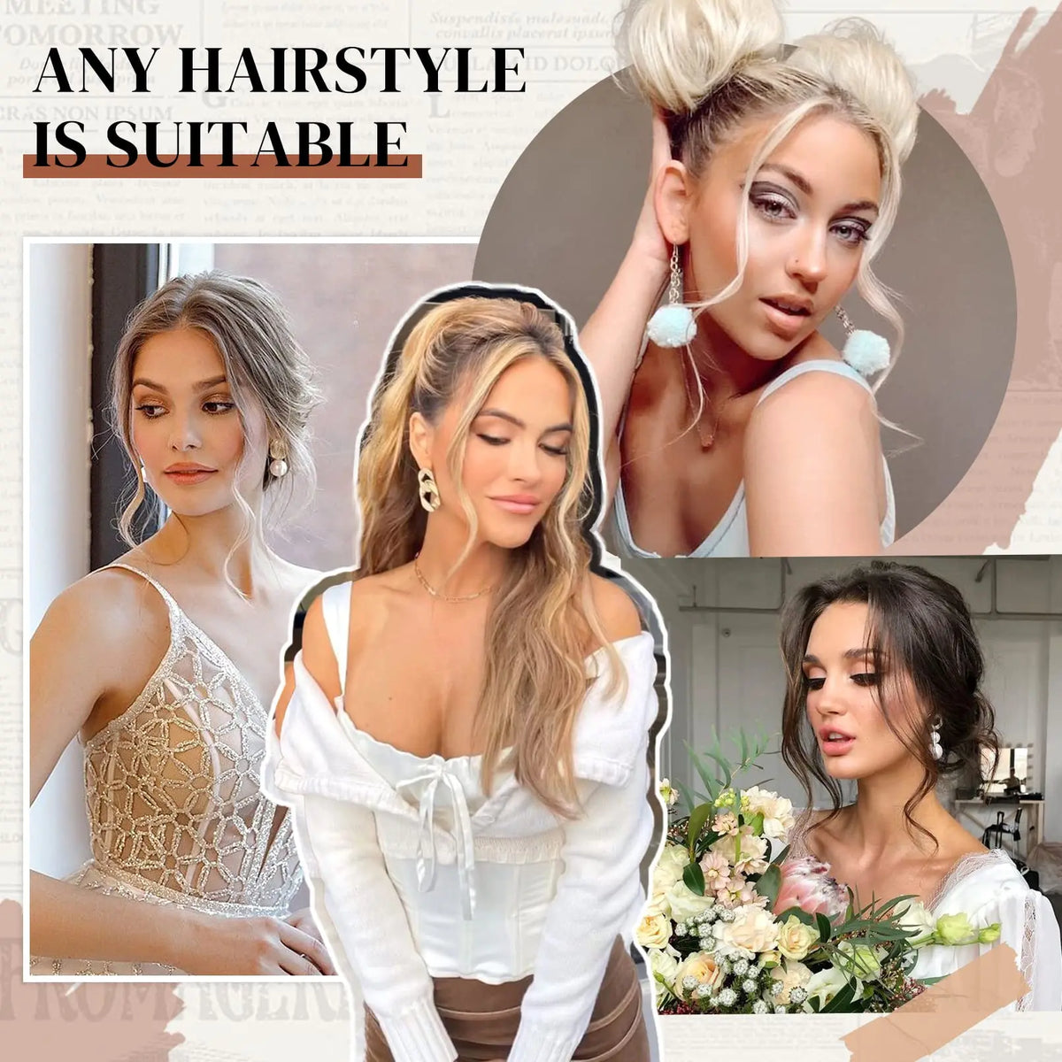 Clip-In Synthetic Hair Side Bangs for Instant Volume