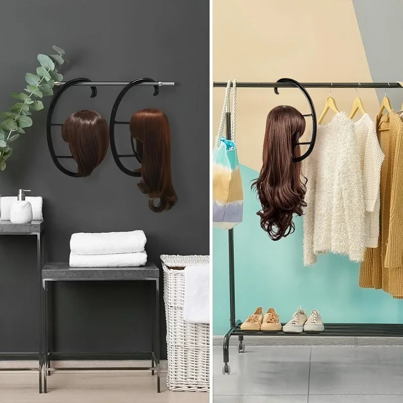 Collapsible Hanging Wig Stand for Proper Drying and Organized Storage - 1