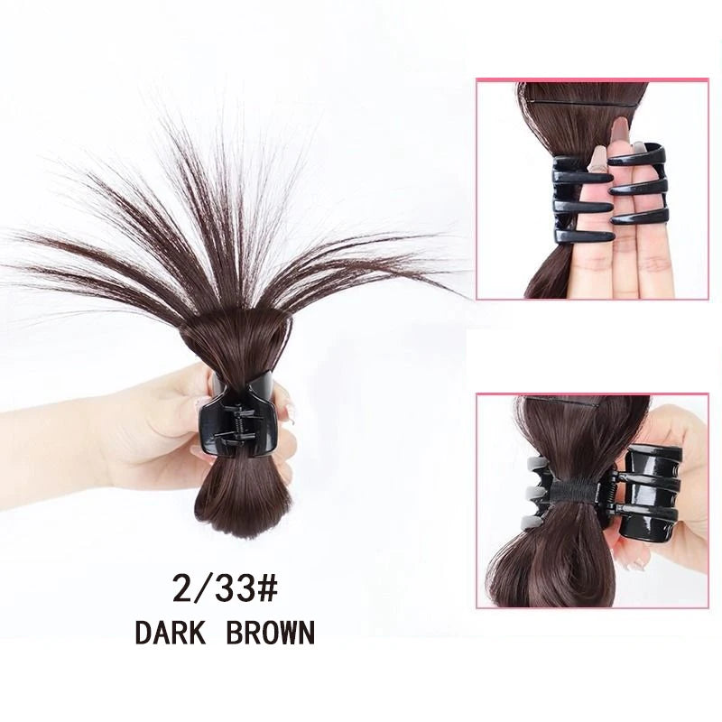 Synthetic Claw Clip Ponytail Hair Extension for Instant Volume