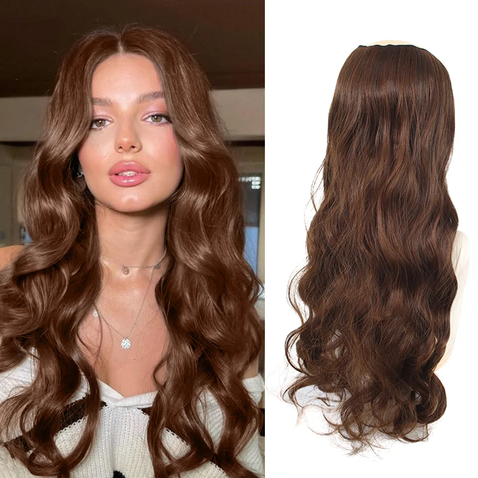 24 Inch Wavy Clip-In Hair Extensions for Instant Volume