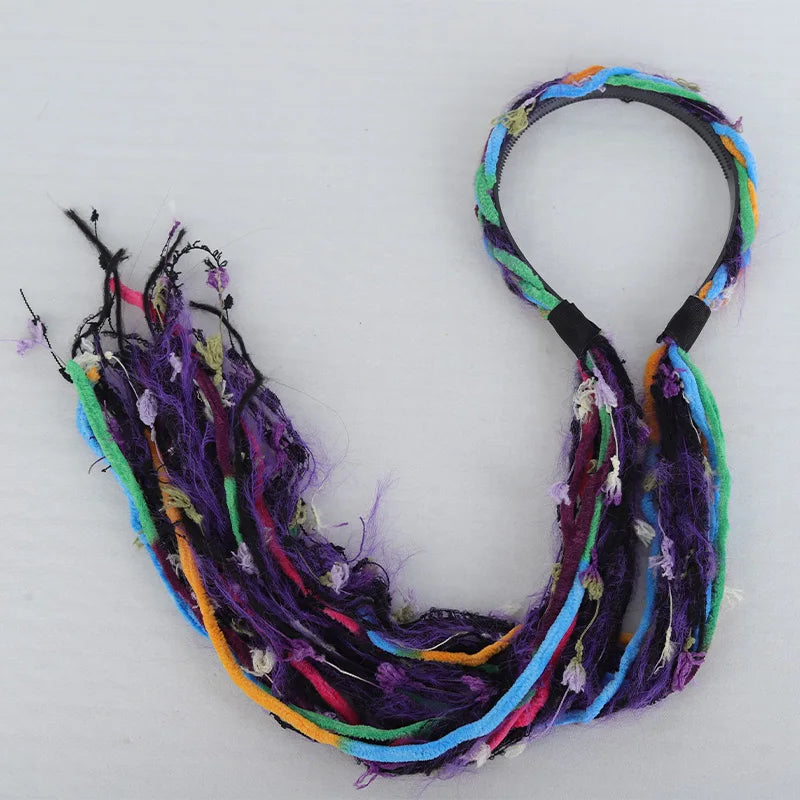 Bohemian Braided Dreadlock Headband for Festivals - 15