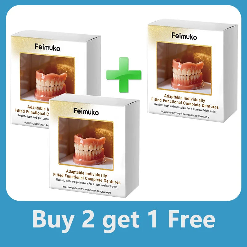 Custom Fit Silicone Denture Set for Instant Smile Transformation