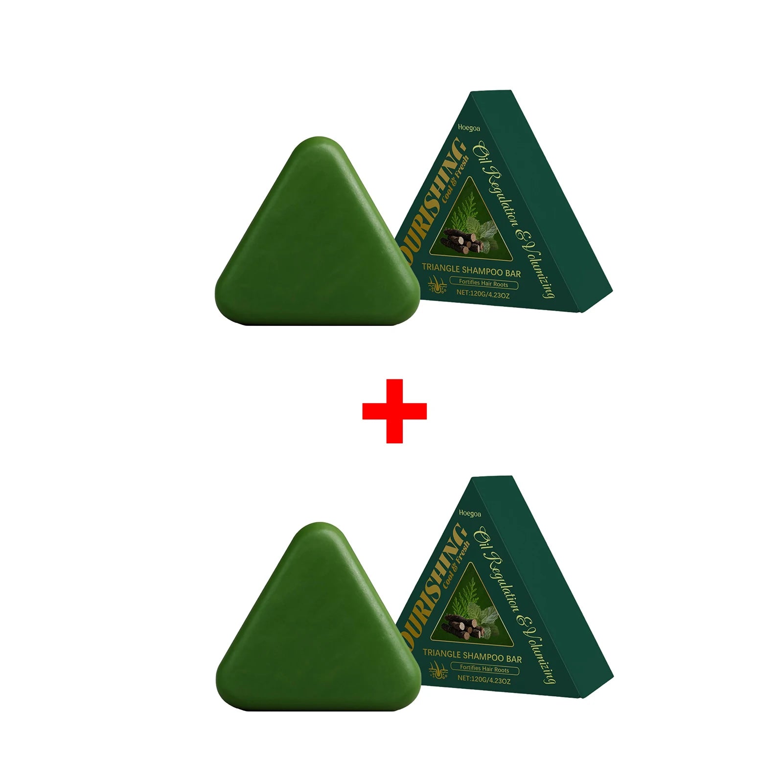 Herbal Triangle Shampoo Bar for Hair Growth and Deep Scalp Cleansing - 14