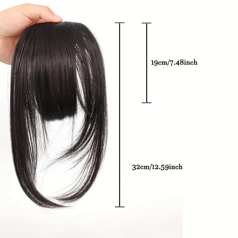 Clip-In Wispy Fringe Bangs with Sideburns for Natural Hair Transformation - 2