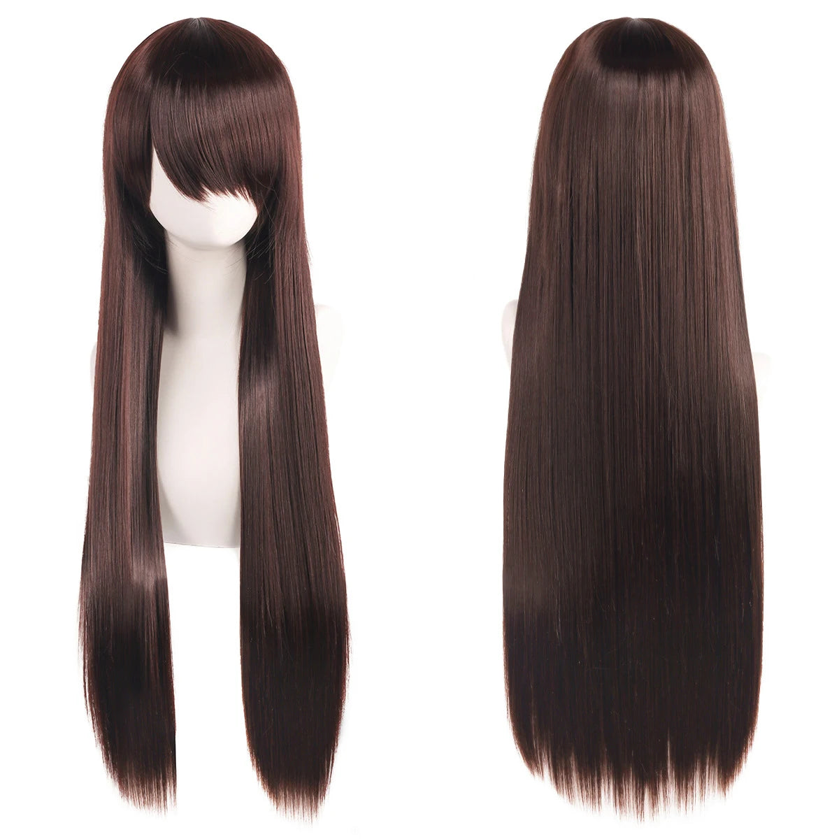 Long Straight Synthetic Cosplay Wig with Bangs - 8