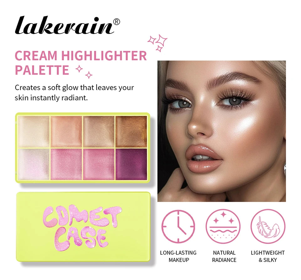 8-Color Cream Blush and Contouring Makeup Palette for Flawless Skin - 31