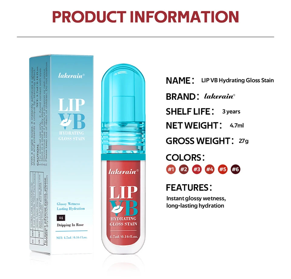 Hydrating Gloss Lip Stain with Vanilla Flavor for Long-Lasting Moisture - 15
