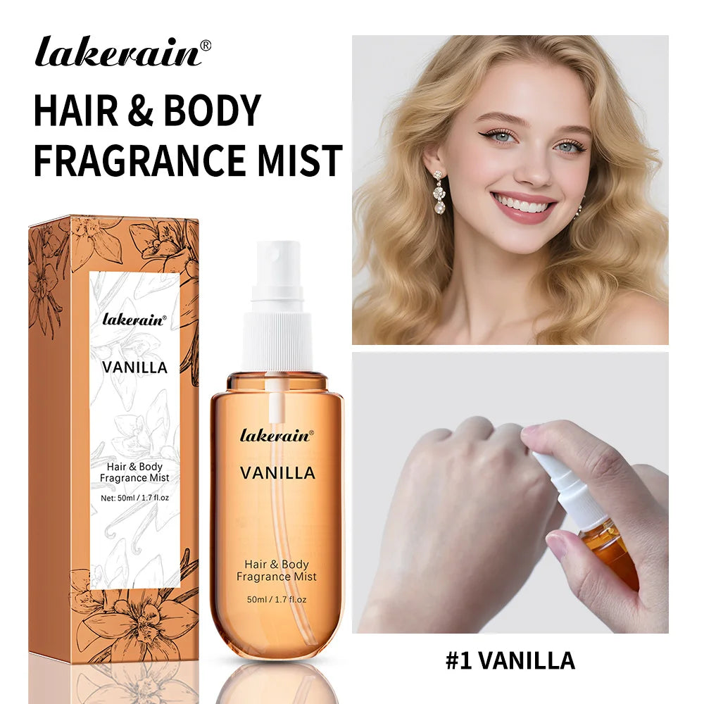 Long Lasting Vanilla and Rose Scented Hair and Body Fragrance Mist - 22