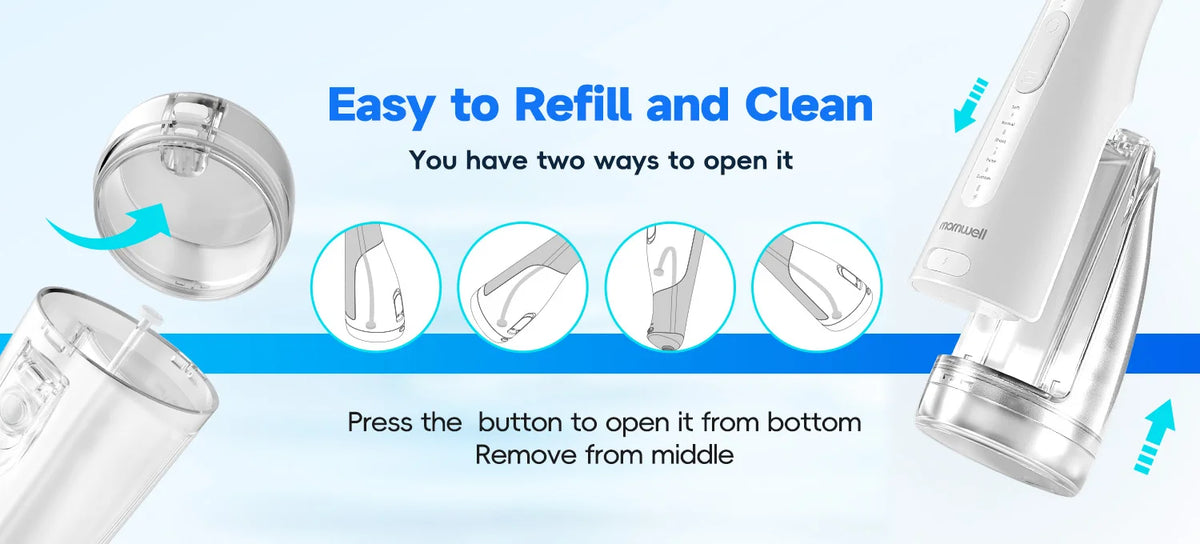 Portable Rechargeable Water Flosser for Deep Teeth and Gum Cleaning