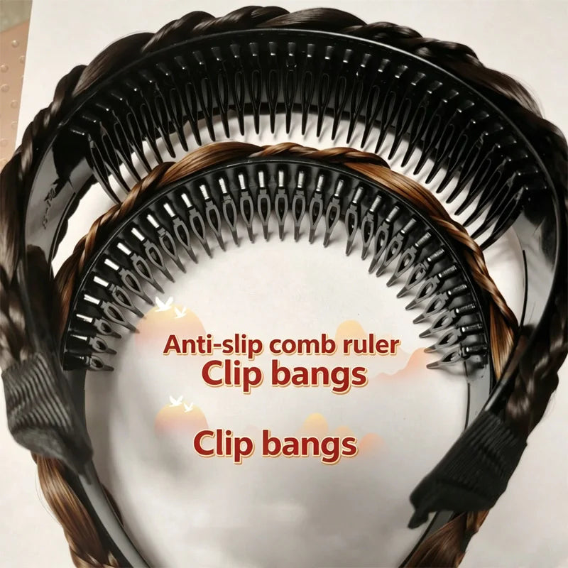 Synthetic Braided Twist Hairband with Teeth for Secure Comfortable Styling - 8