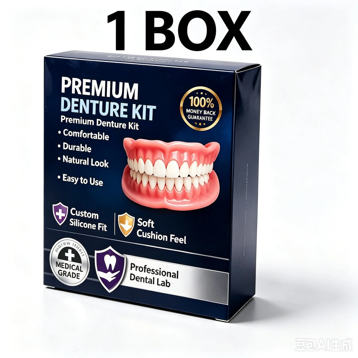 Temporary Silicone Cosmetic Teeth Kit for Natural Smile