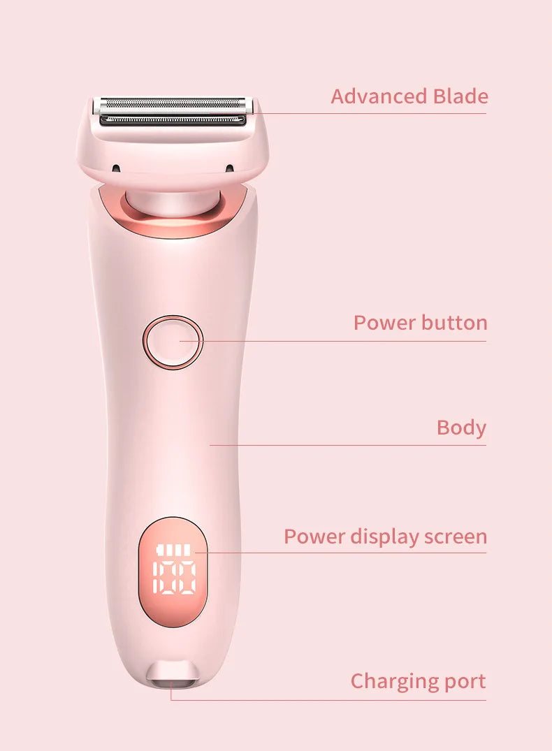 Electric Painless Hair Removal Shaver for Women's Body and Face - 14