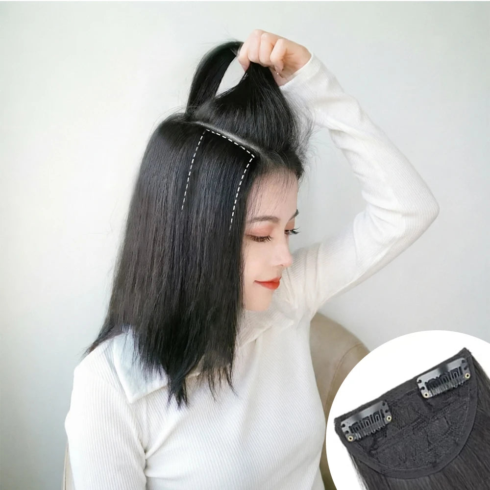 Seamless Invisible Clip-In Hair Patch Extensions for Women - 8