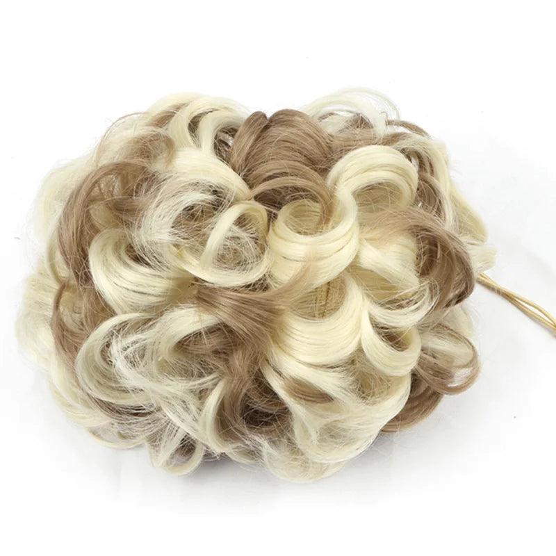 Curly Messy Bun Hair Scrunchie for Instant Volume - 16