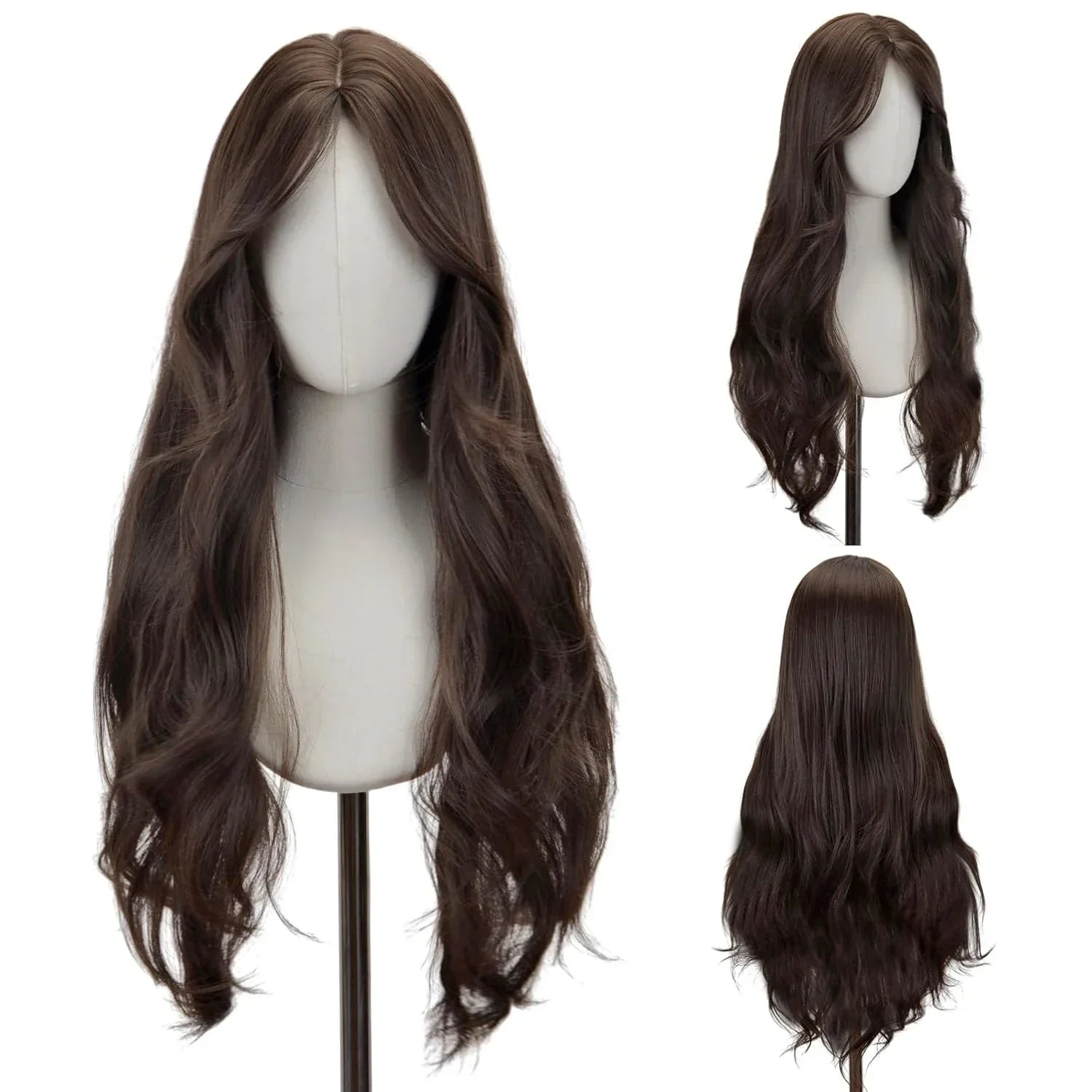 Natural Wavy Long Synthetic Wig for Daily Wear and Styling - 8