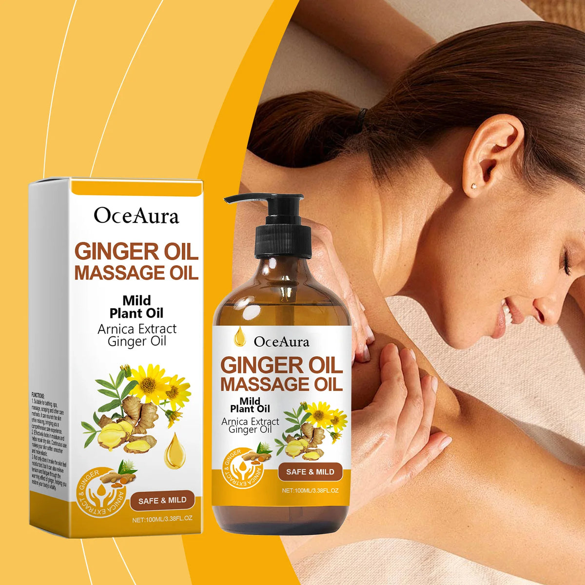 Ginger Essential Massage Oil for Muscle Relief and Skin Nourishment